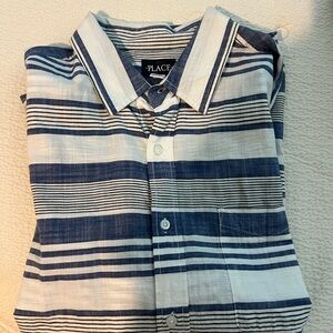 Place Blue and White Striped Men's Shirt